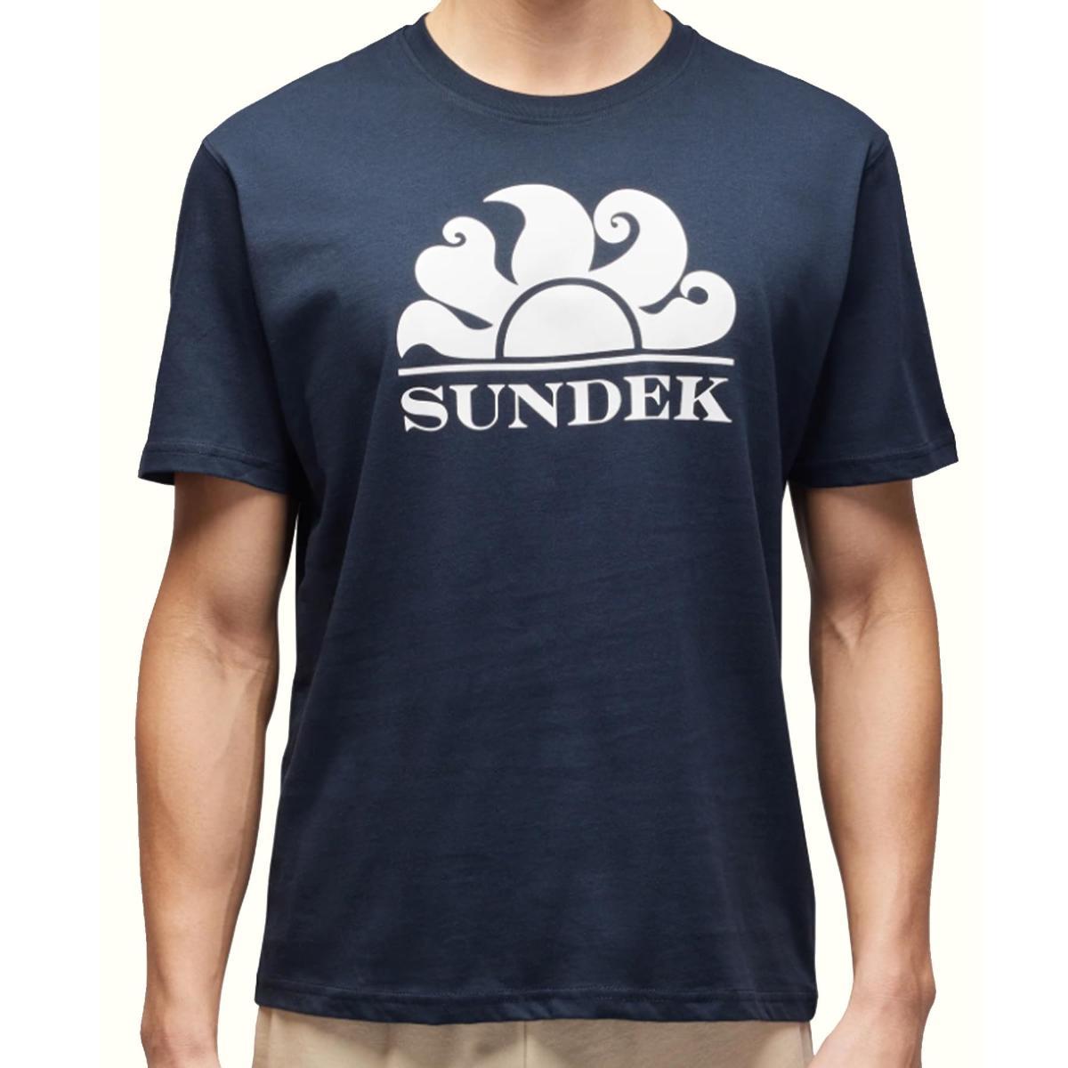 Sundek T-Shirt Uomo New Simeon Logo 100% Cotone