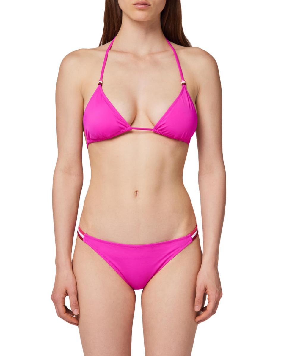 SUNDEK Bikini Donna WB00KNL30RB Jennifer Bianco Triangolo Slip Fisso Arcobaleno PE24-Multicolore