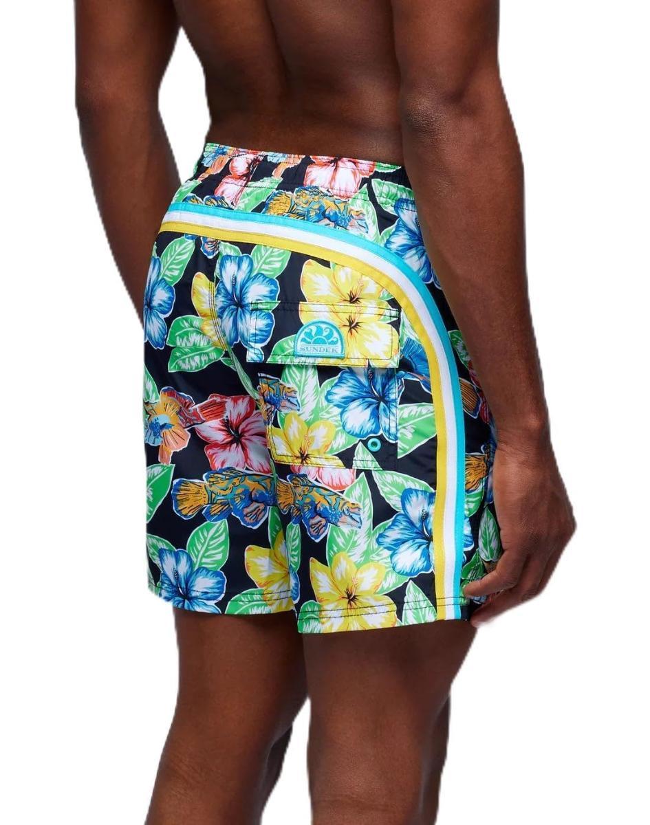 SUNDEK Costume da bagno da uomo con elastico in vita, lunghezza 40,6 cm, cavallo 19,1 cm