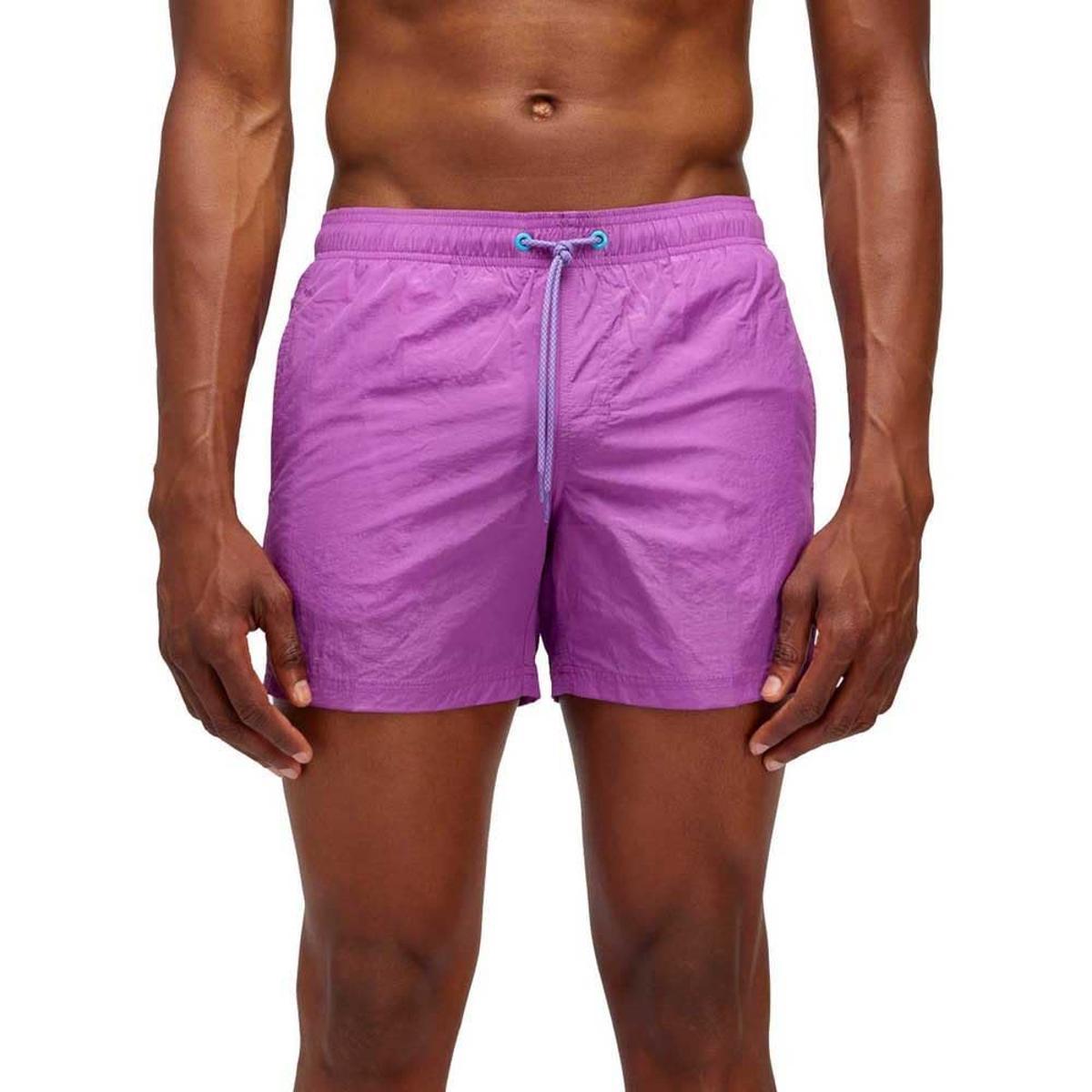 SUNDEK Costume Uomo M504BDN5100 Lilla lovegoodcorto Vita elasticata Crinkled PE24-Multicolore