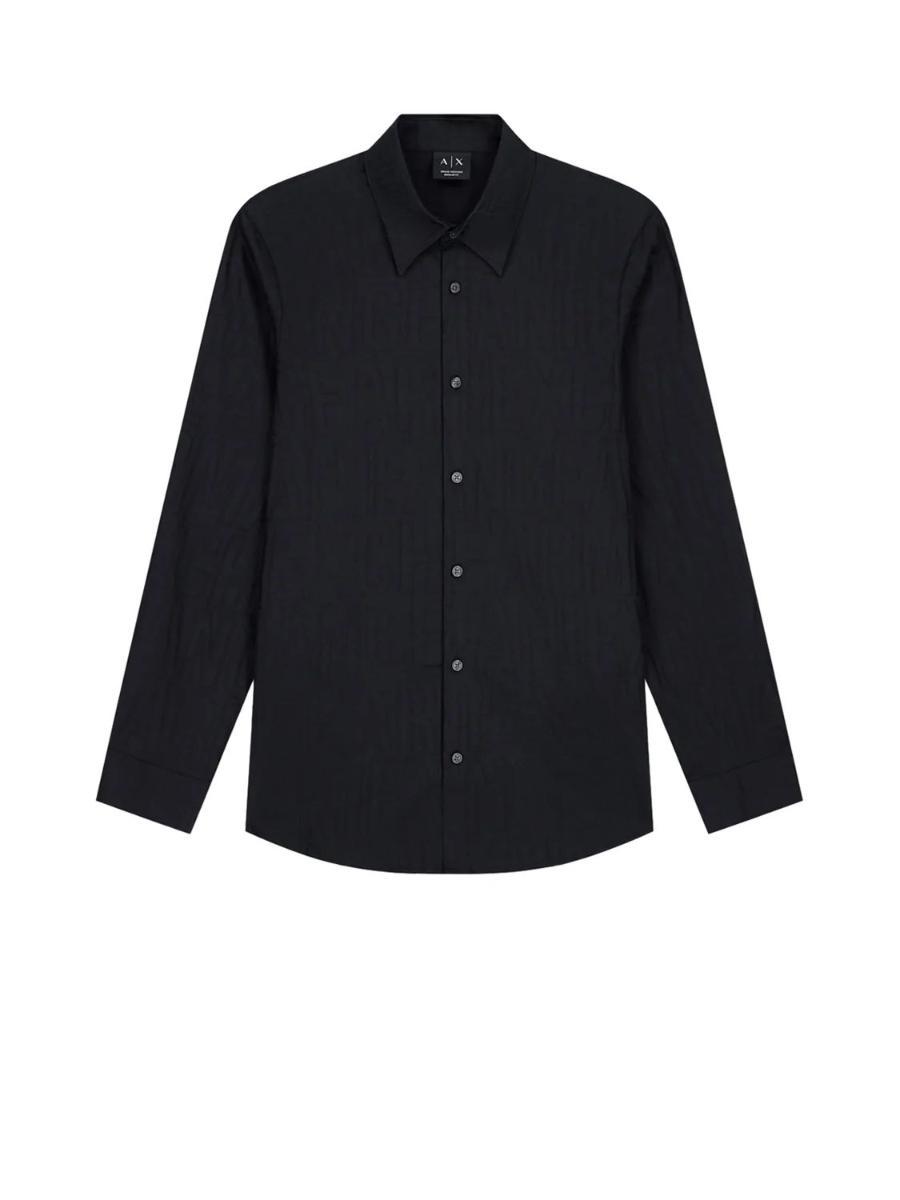 Armani Exchange Abbottonatura a maniche lunghe con stampa integrale