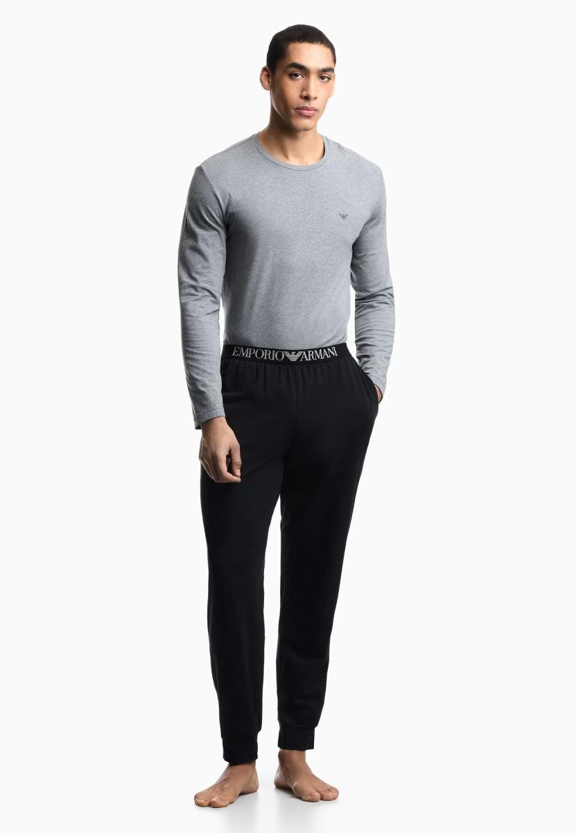 Emporio Armani Pyjama with Cuffs Set Pajama Set Uomo (Pacco da 1)-Grigio