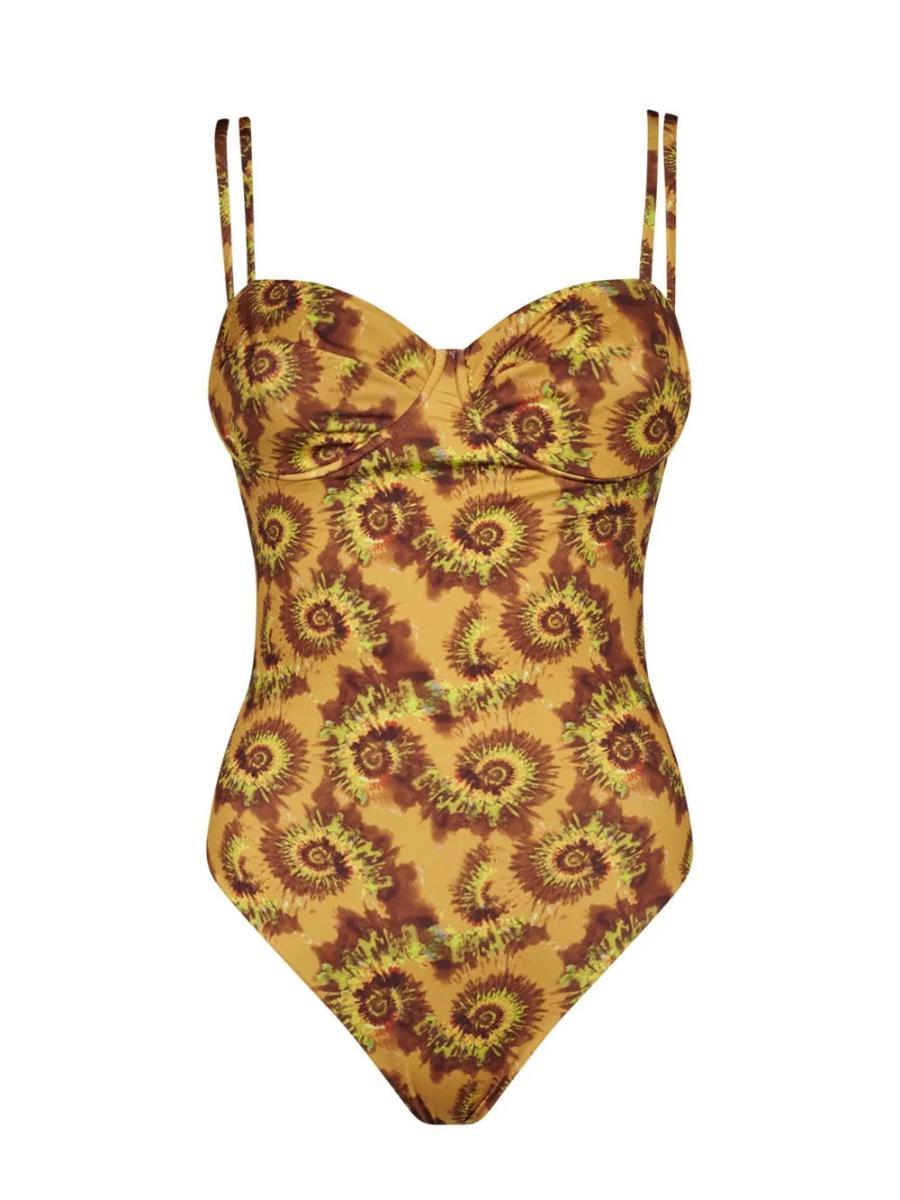 Costume intero Donna Brigitte Tie Dye Senape