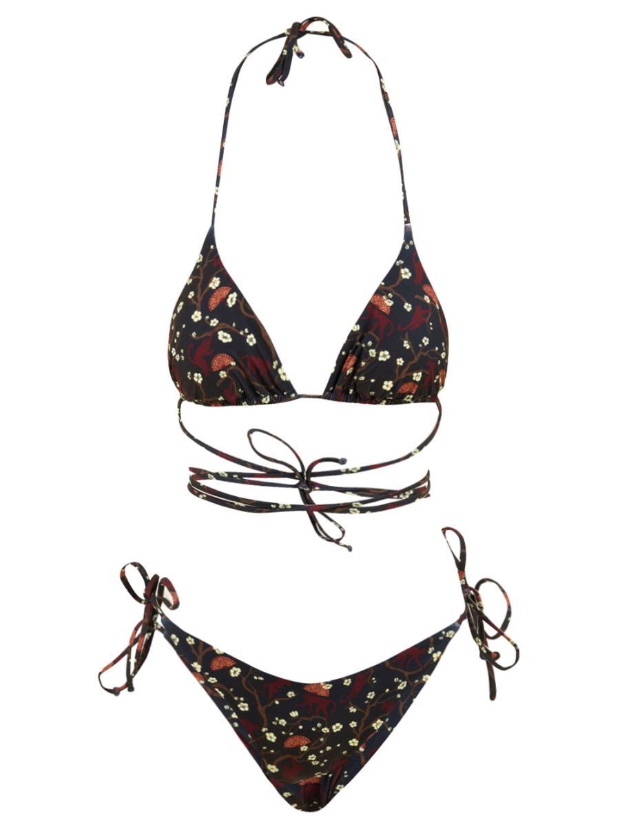 Costume Donna Kate nero con stampa