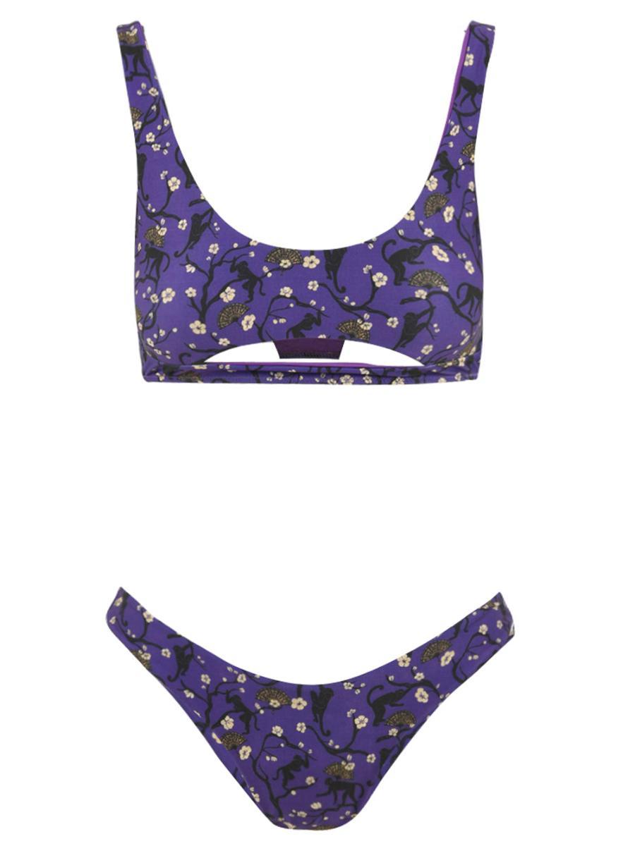 Costume Donna Cleo viola con fantasia-Viola