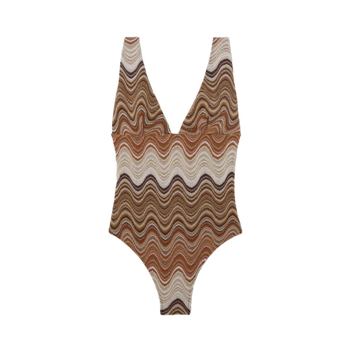 SAINT BARTH Mavi Costume Intero Raschel Degradé Marrone