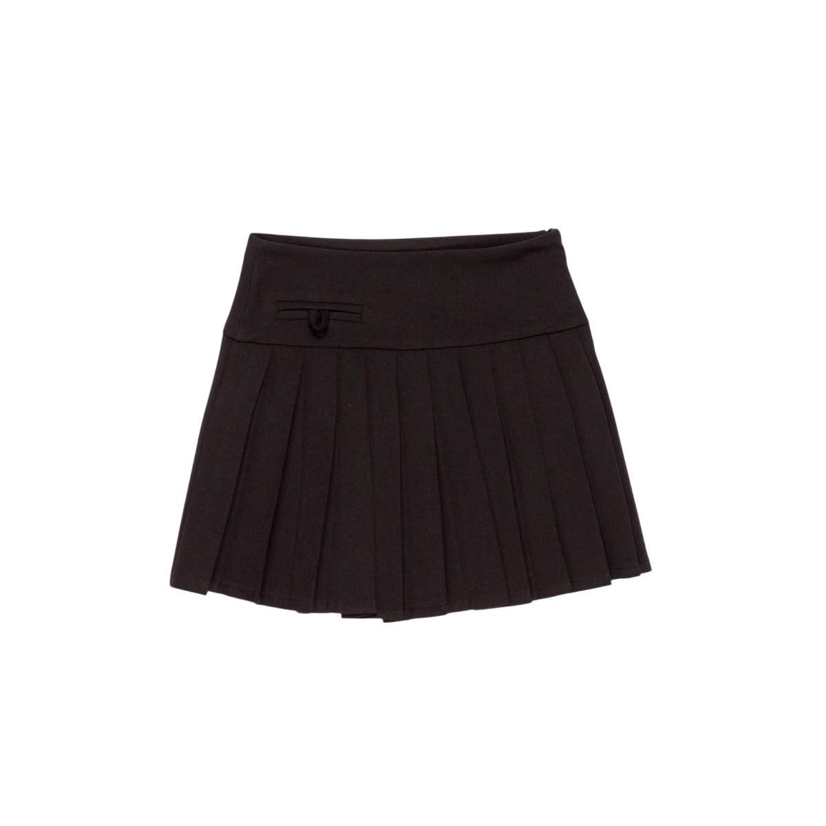 Gonna Bambina con balze Nero-Nero