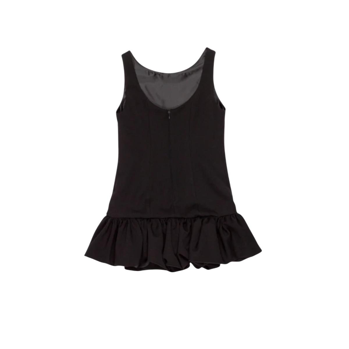 Abito con balza Grant nero-Nero