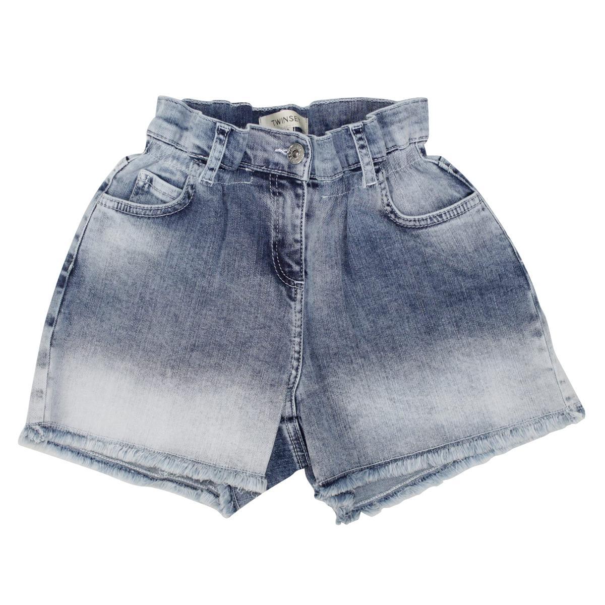 0271AQ bermuda bimba TWIN-SET girl kids denim shorts-DENIM