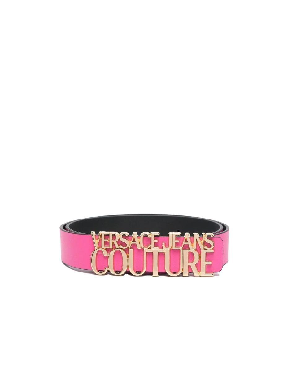 Versace Jeans Couture Cintura Fucsia Da Donna In Pelle, Con Logo Versace Jeans Couture