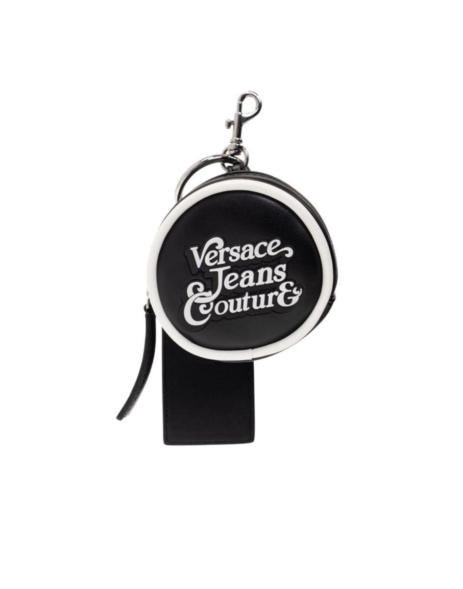 Versace Jeans Couture Portachiavi Black Con Logo Lettering