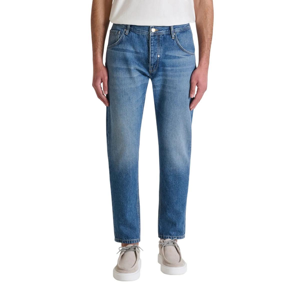 Jeans Uomo Henry cinque tasche-Blu