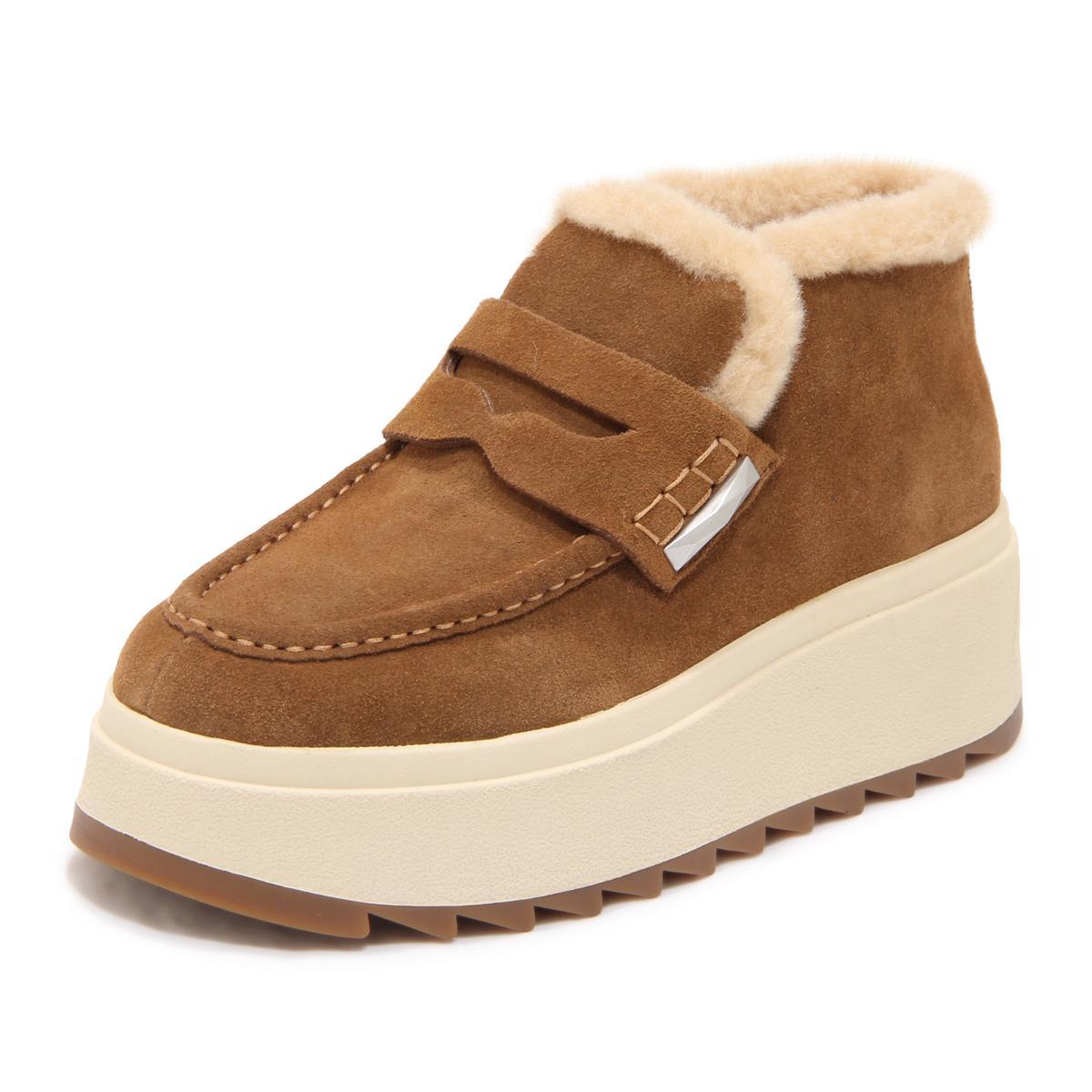 P5019 STIVALETTO DONNA ASH MAGIC WOMAN ECOFUR INSIDE BOOTS-Marrone