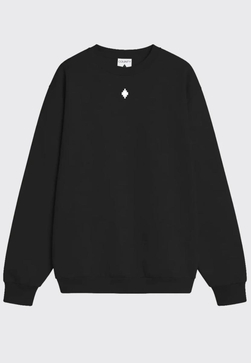 County Of Milan Felpa Uomo Art S6CMMASW099-Nero