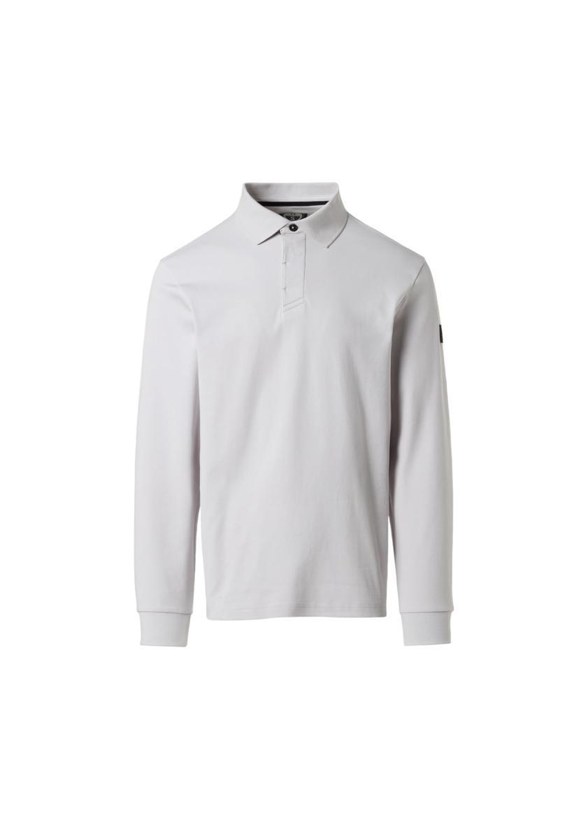 NORTH SAILS Polo a Maniche Lunghe in Interlock-Chip grey