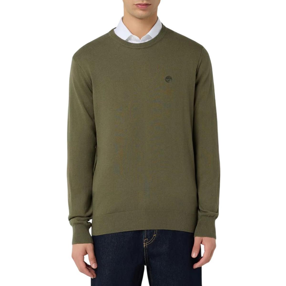 Pullover Uomo Verde con micro logo