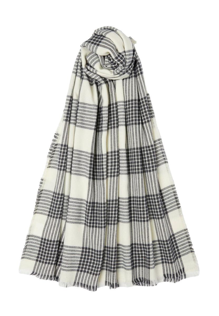 EMME MARELLA Sciarpa Donna Stola Lunga Fantasia ART. CIURMA-Nero e Bianco