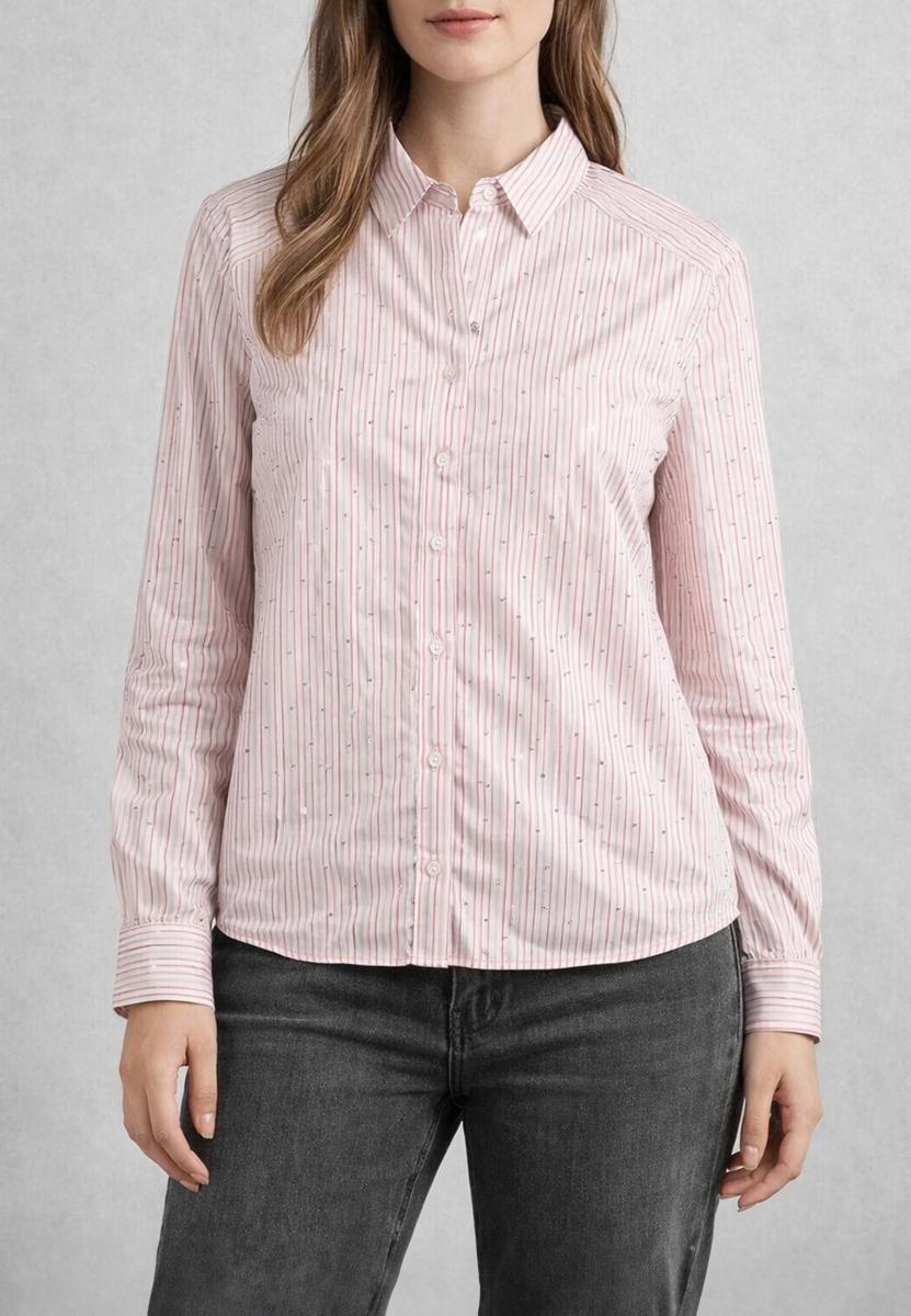 EMME MARELLA Camicia Donna Cotone con Strass Art. LIUTI-Rosa