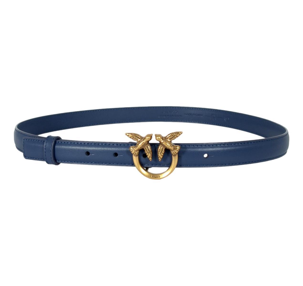 PINKO Cintura Donna Love Berry H2 Belt Vit Seta 100143 Colore Blu Indaco G08Q-Blu