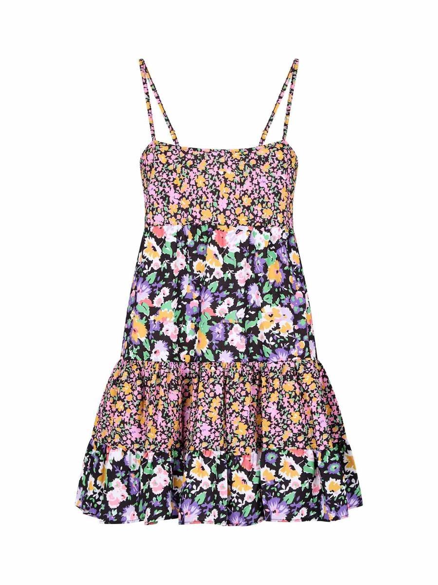 Abito donna corto floreale multicolor