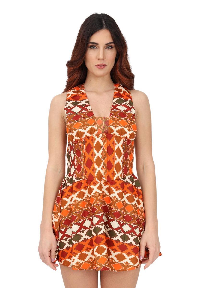 Abito donna con fantasia multicolore