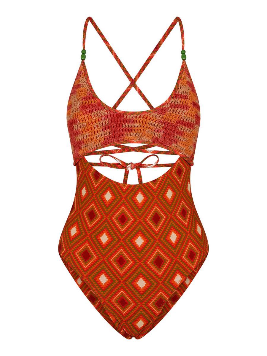 Costume Donna con oblò davanti-Multicolore