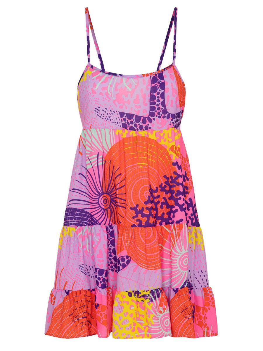 Abito Donna mini con balze sul fondo