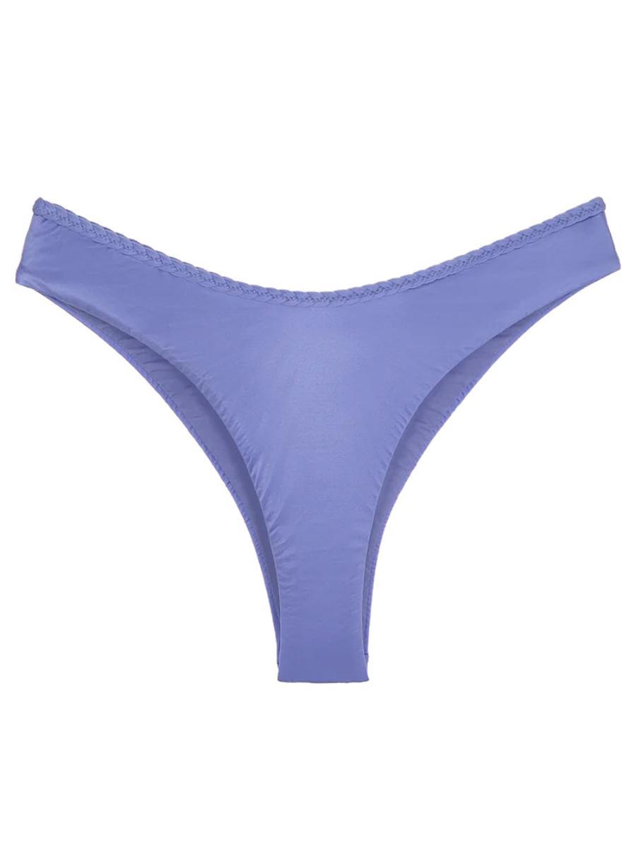 Slip Donna con treccina sul bordo-Viola