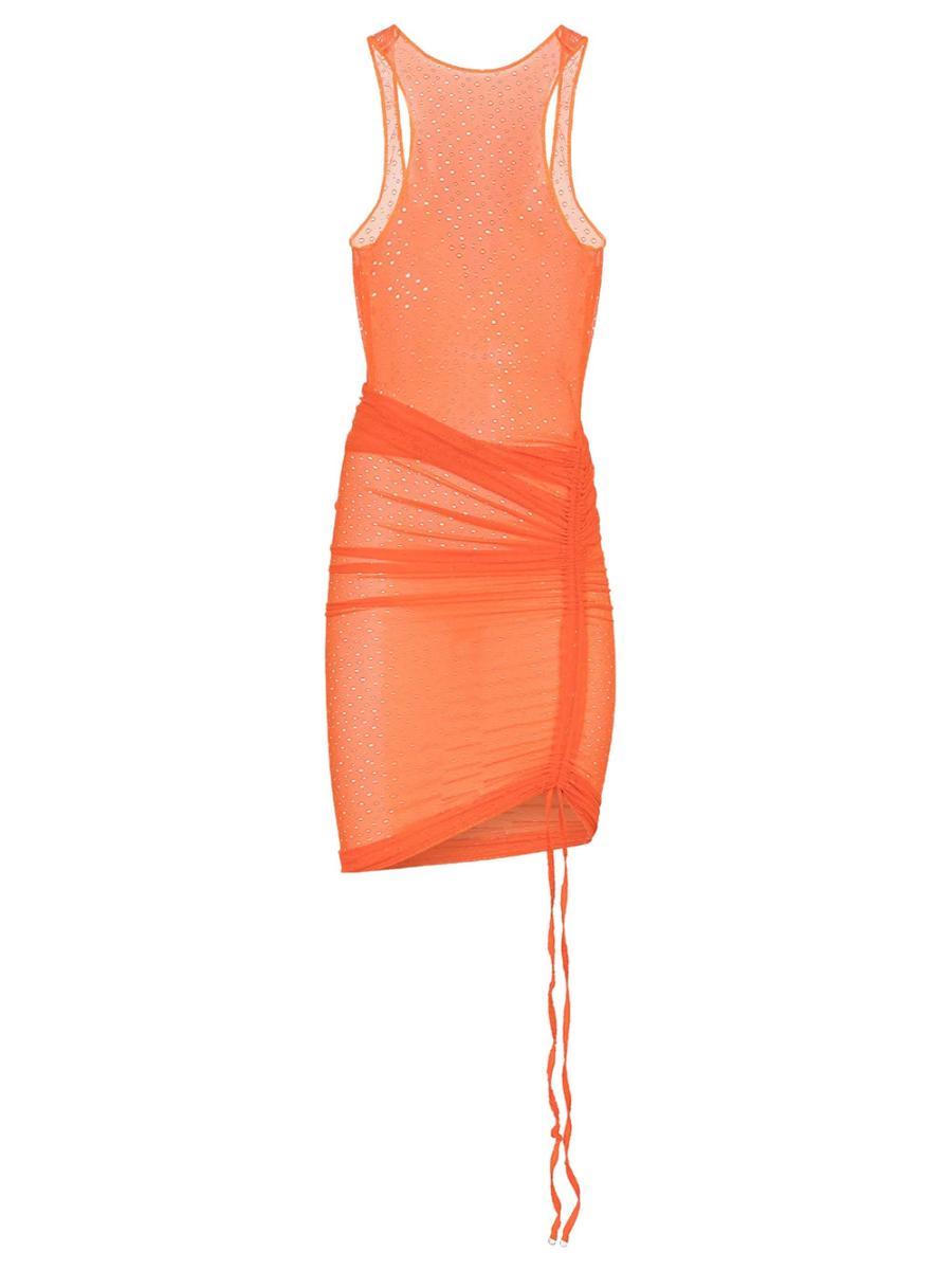Effek abito donna arancio fluo FK24-0626-Arancione