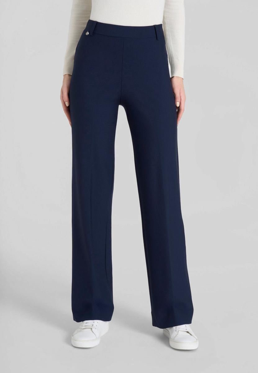 Pantaloni larghi in Compact - Chocolate Torte-Blu