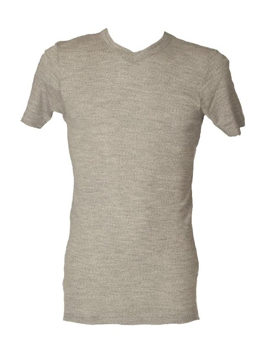 RAGNO Camiciola Uomo t-Shirt Intima Scollo V Manica Corta Wool & Silk-Grigio