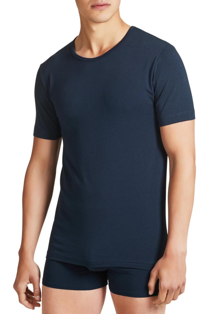 RAGNO T-Shirt Uomo Manica Corta paricollo Bordino Basso Confezione 2 Capi Eco Cotton Elasticizzato Bipack Articolo 611477-Blu