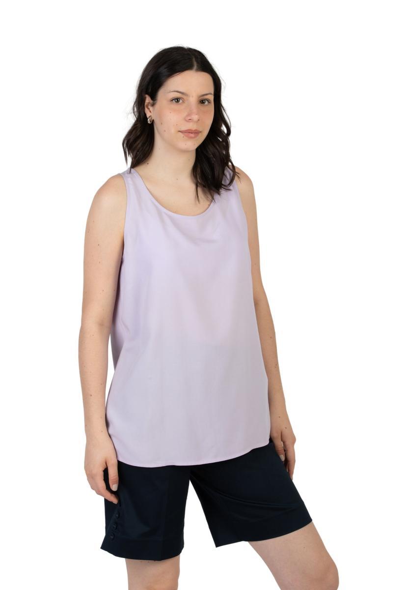 Canottiera Donna Tessuto 100% Viscosa RAGNO DM64S2-Lilla