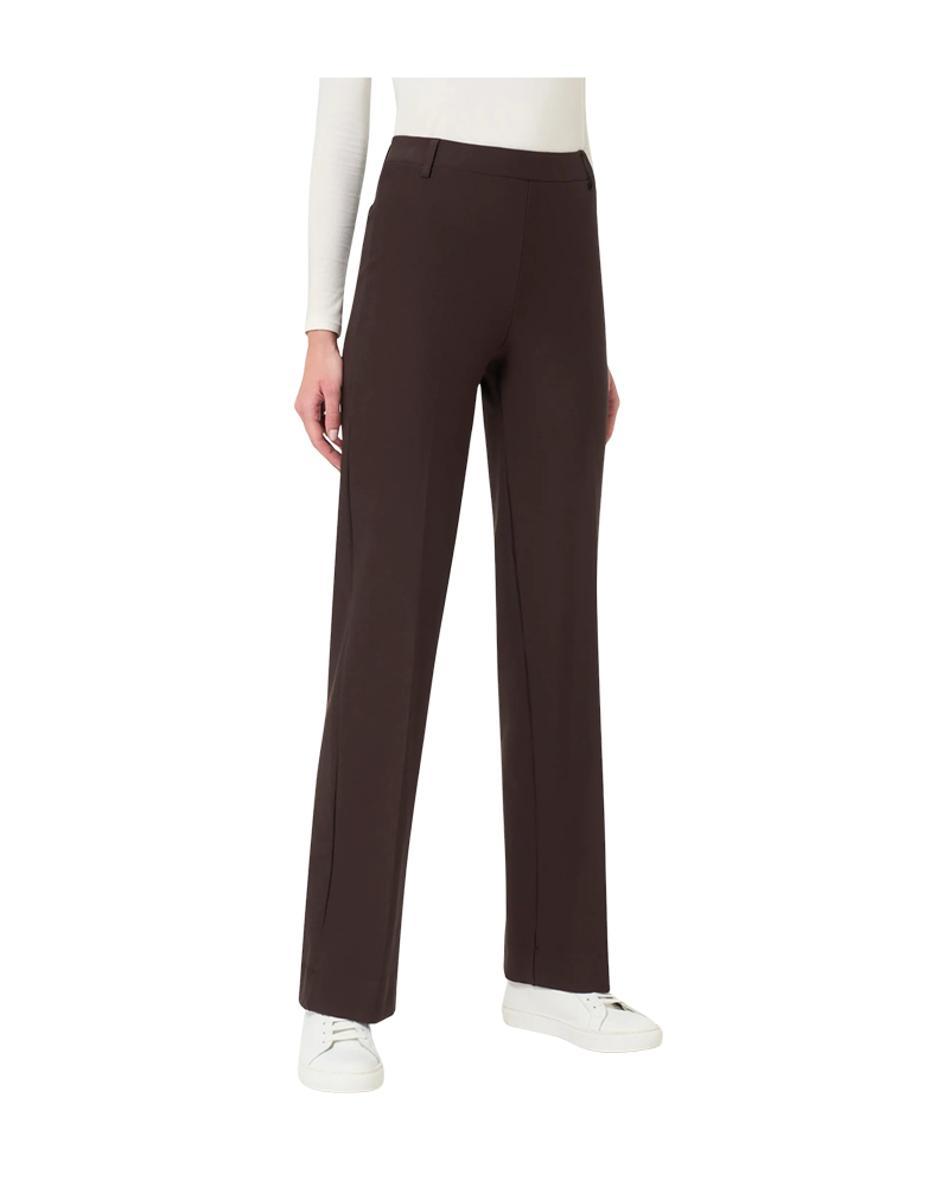 Pantaloni larghi in Compact - Chocolate Torte-Marrone