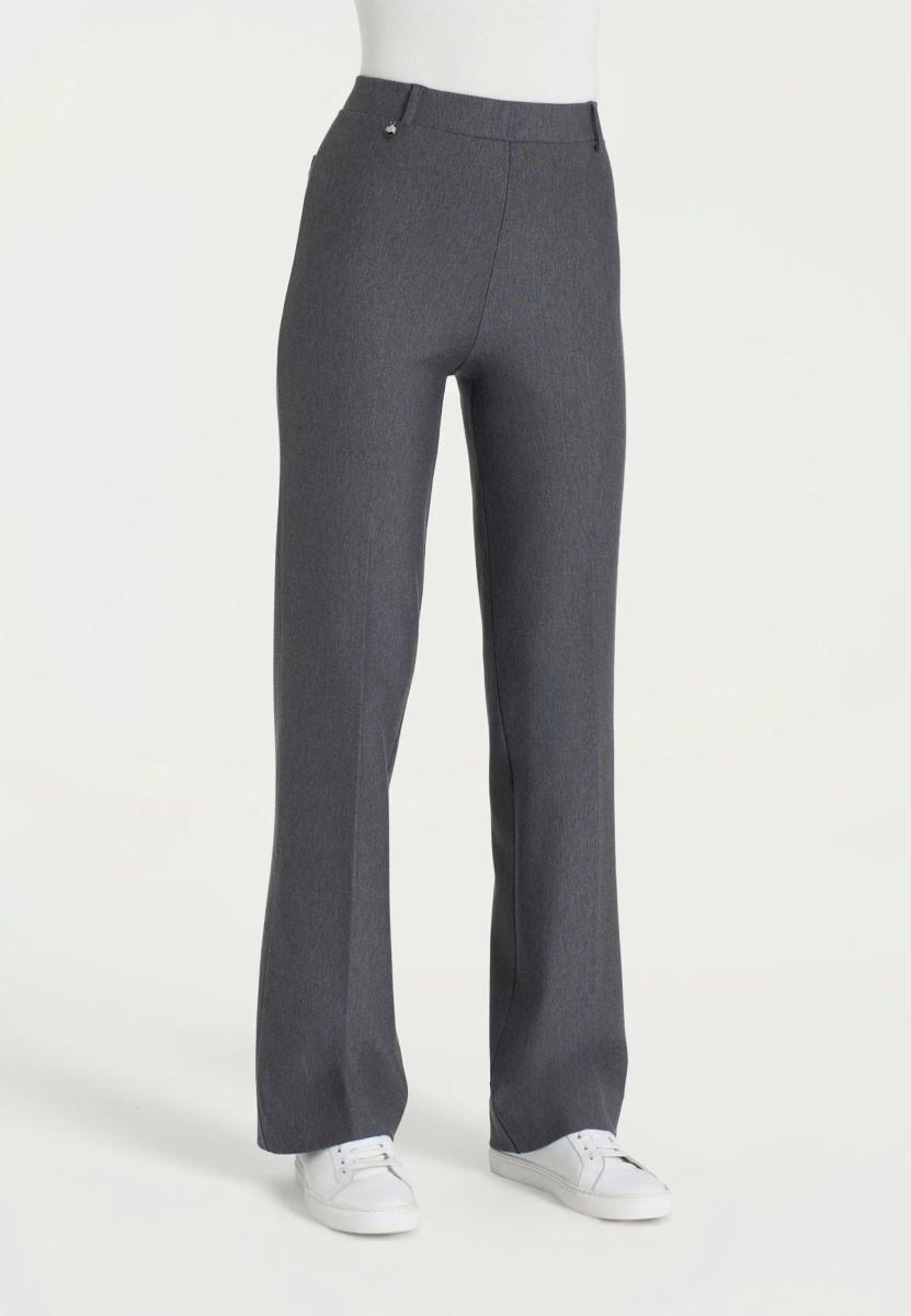 Pantaloni larghi in Compact - Chocolate Torte-Grigio