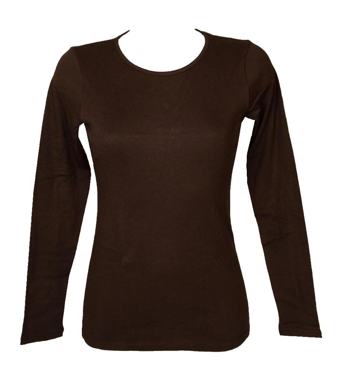 RAGNO Maglia Girocollo Donna Manica Lunga in Caldo Cotone Biologico Caldo e soffice Articolo D274AB BIO ML Giro
