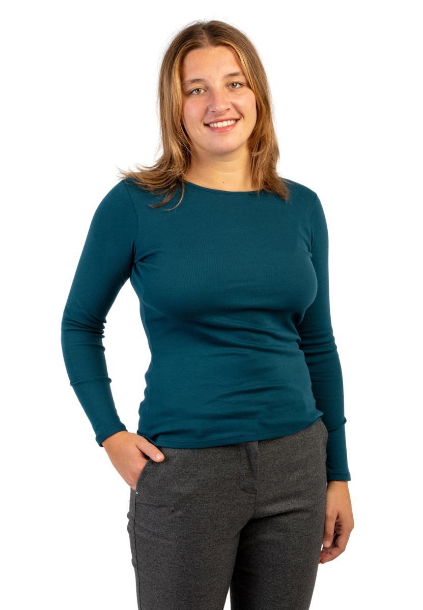 RAGNO Maglia Girocollo Donna Manica Lunga in Caldo Cotone Biologico Caldo e soffice Articolo D274AB BIO ML Giro-Ottanio