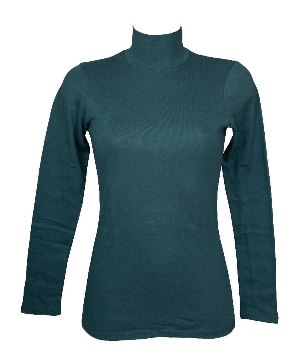 RAGNO Lupetto Mezzo Collo Donna Maglia Manica Lunga Caldo Cotone Articolo 07452K-Ottanio