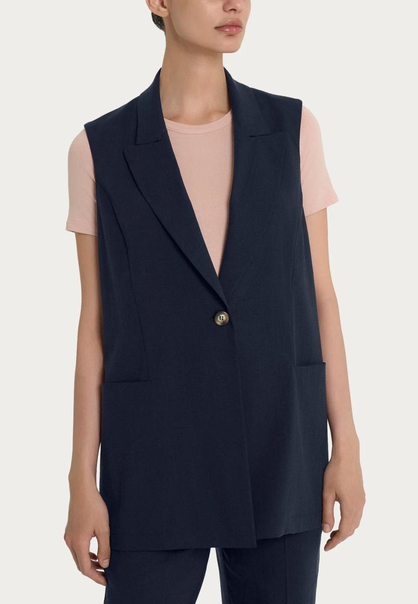 Gilet Donna Lungo Un Bottone RAGNO DP79GL