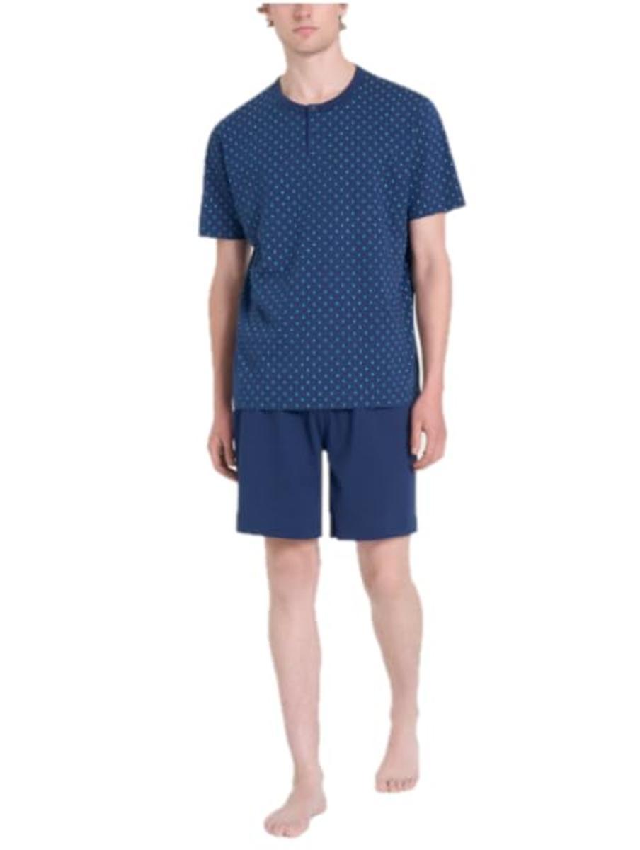 Ragno Pigiama Uomo Mezza Manica 100% Cotone U909ND-Bordeaux