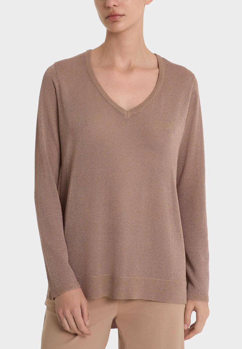 Maglia Donna Manica Lunga Viscosa Leggera RAGNO DN05M2-Nocciola