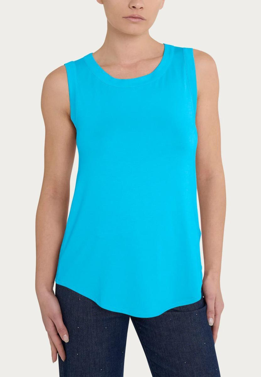 RAGNO Spalla Larga Girocollo in Jersey di Viscosa