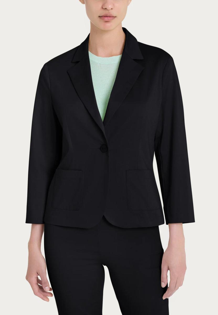 Giacca Donna Manica Tre Quarti Cotone Leggero RAGNO DN22GR-Nero