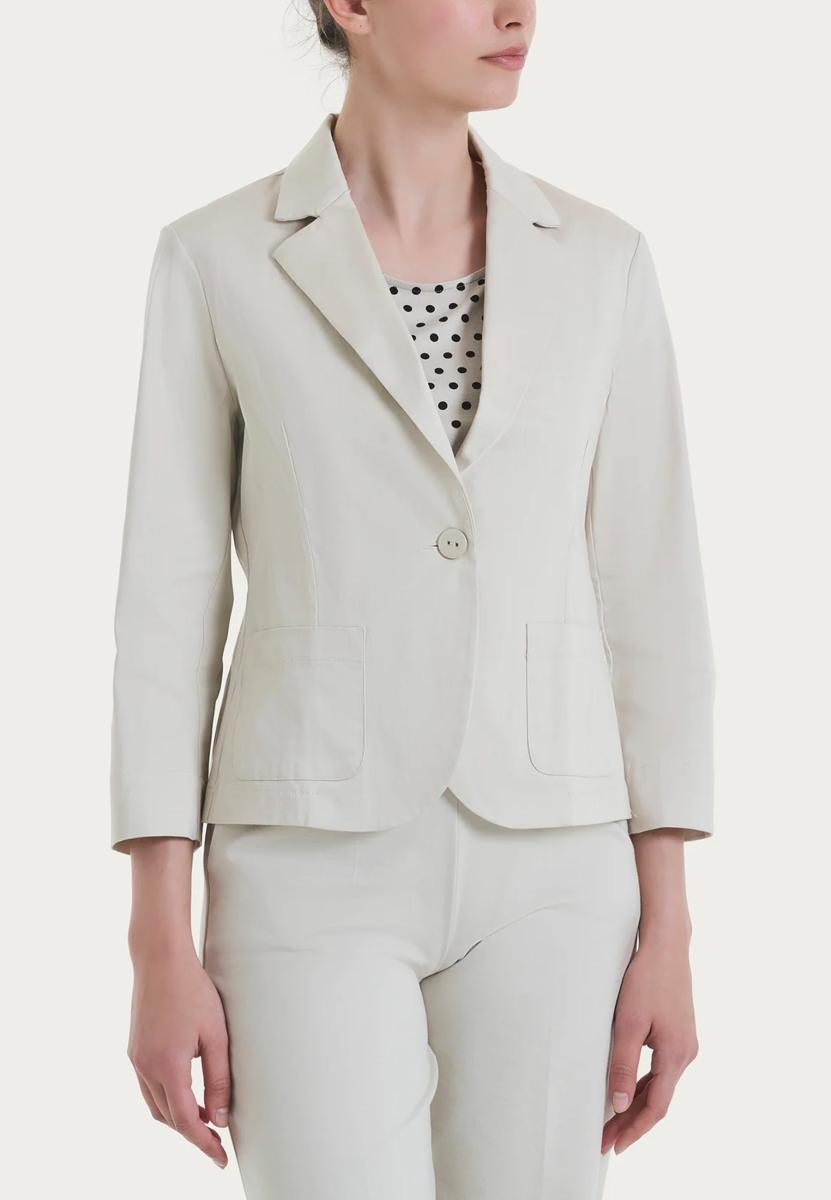 Giacca Donna Manica Tre Quarti Cotone Leggero RAGNO DN22GR-Beige