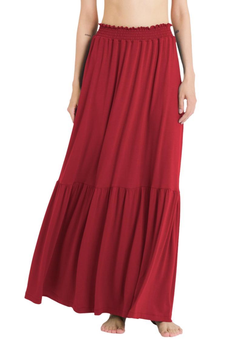 Ragno Gonna Donna Lunga Viscosa DQ15UG-Coccio