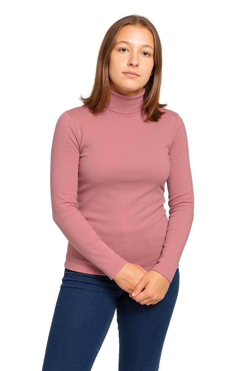 RAGNO Lupetto Mezzo Collo Donna Maglia Manica Lunga Caldo Cotone Articolo 07452K-Cipolla