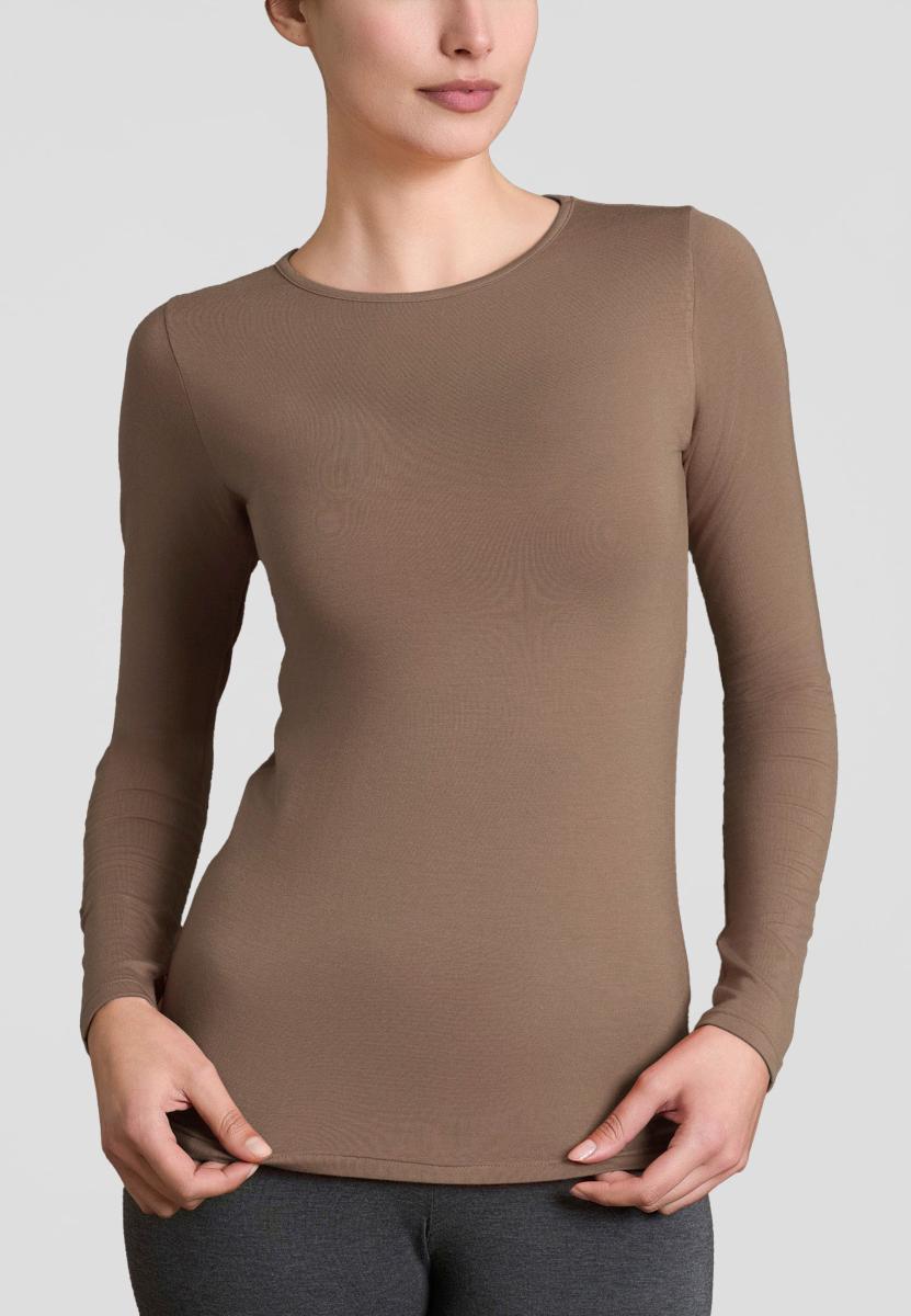 RAGNO Maglia Donna Manica Lunga Invernale Viscosa Art. D794AB-Nocciola