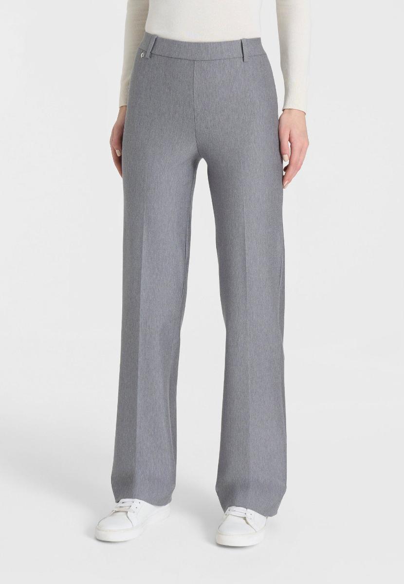 Pantaloni larghi in Compact - Chocolate Torte-Grigio