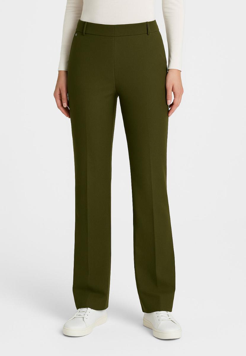 Pantaloni larghi in Compact - Chocolate Torte-Verde