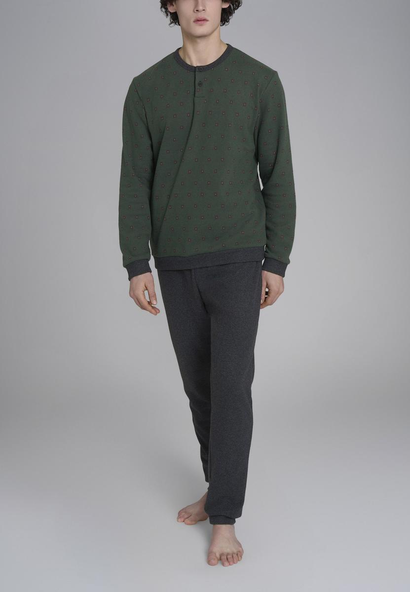 RAGNO Pigiama Lungo Uomo Cotone Invernale ART. U983N1-Verde